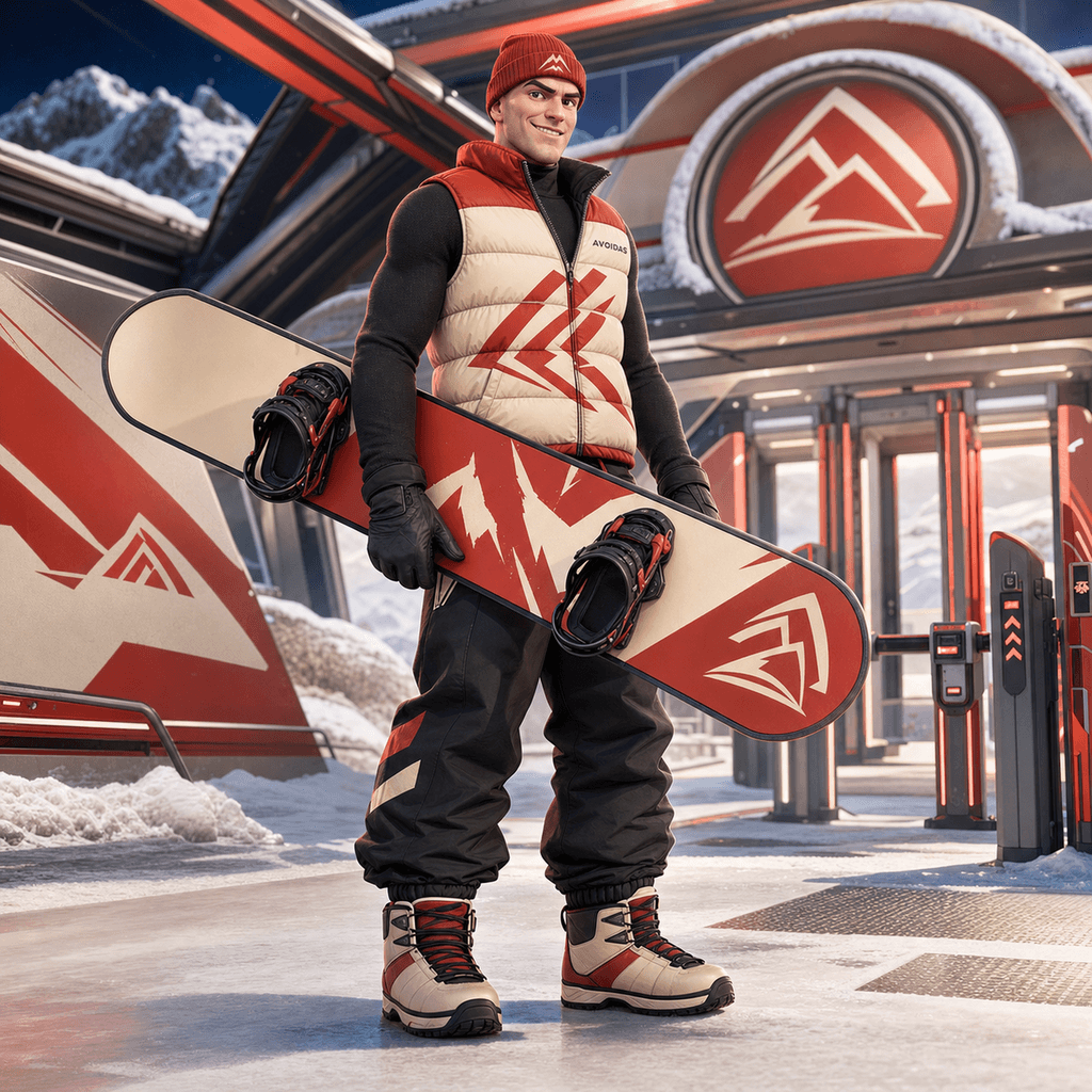 Gravity Goons #0031, AVOIDAS Human Snowboarding athlete